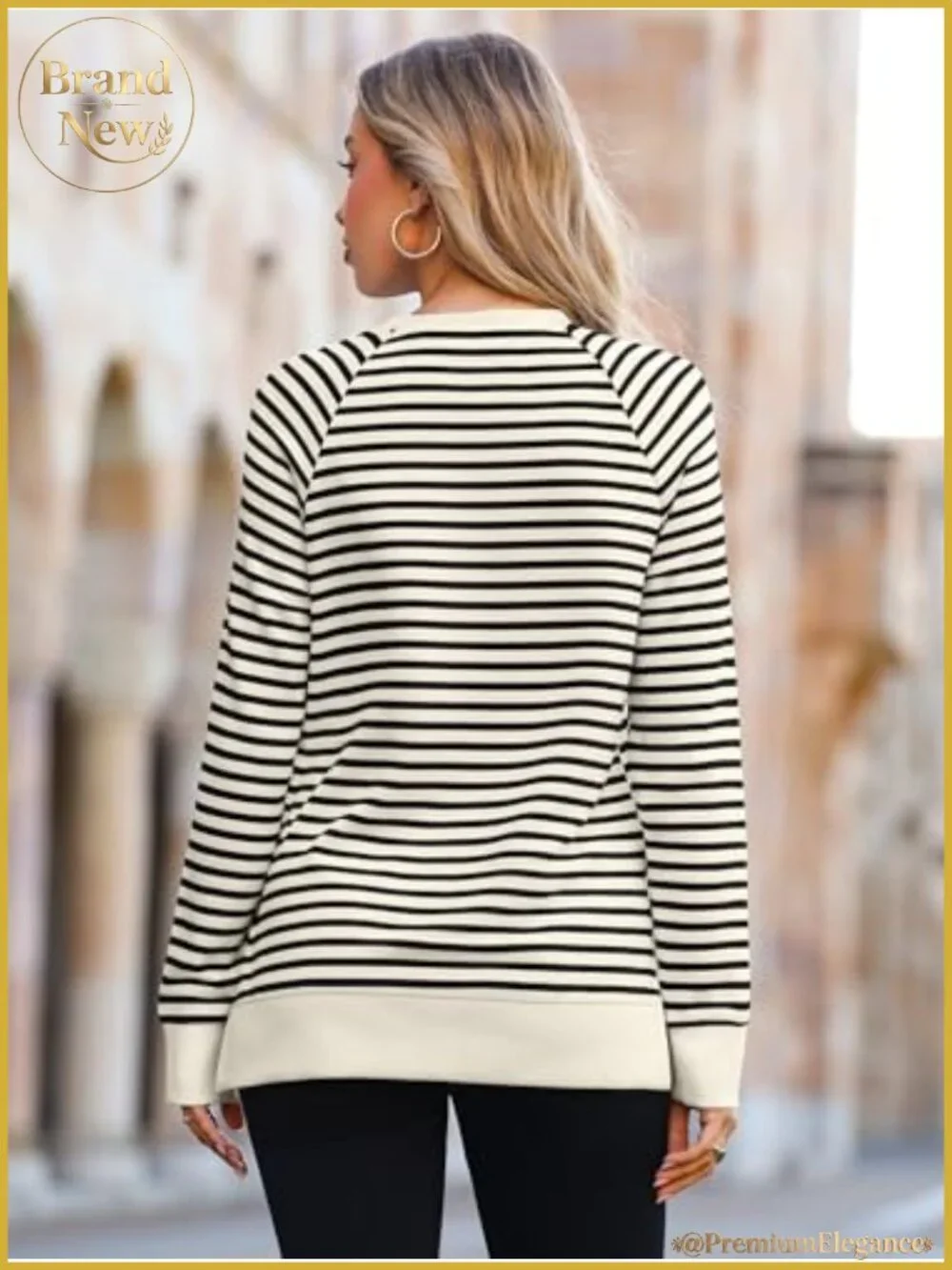 Womens Crewneck Sweatshirt Long Sleeve Loose Fit Pullover